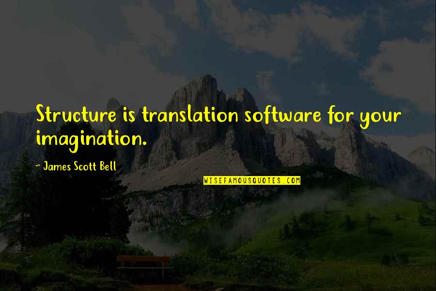 Scientifiction Quotes By James Scott Bell: Structure is translation software for your imagination.