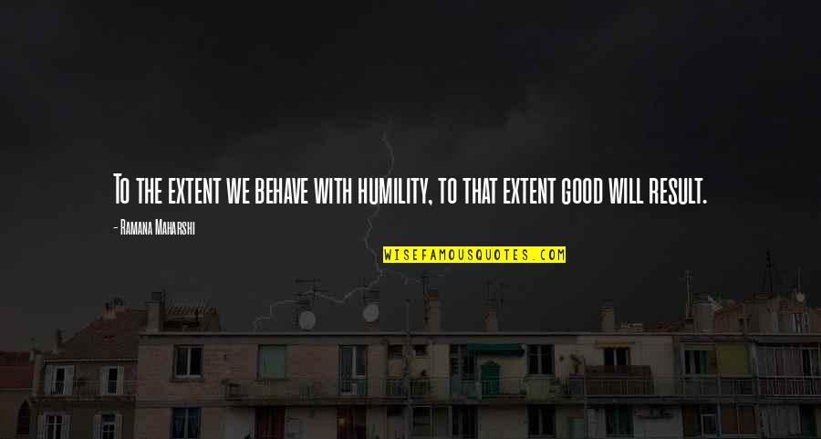 Scigliano Panoramico Quotes By Ramana Maharshi: To the extent we behave with humility, to