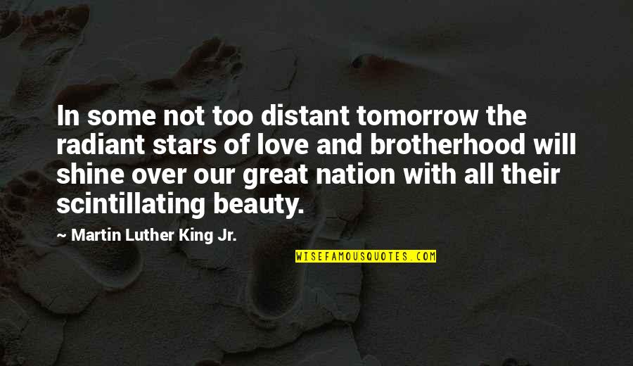 Scintillating Quotes By Martin Luther King Jr.: In some not too distant tomorrow the radiant
