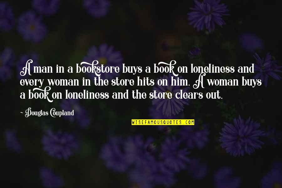 Sciunt Latin Quotes By Douglas Coupland: A man in a bookstore buys a book