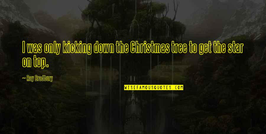 Sclareol Quotes By Ray Bradbury: I was only kicking down the Christmas tree