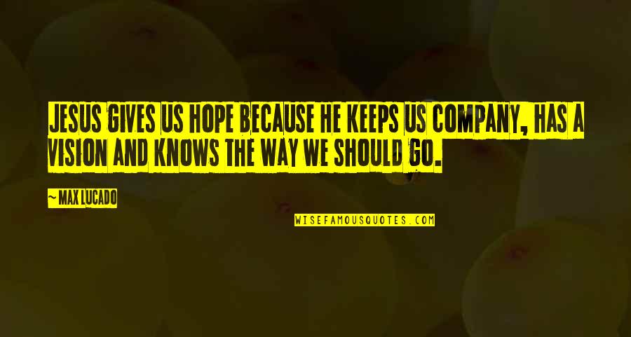 Scoffers Walking Quotes By Max Lucado: Jesus gives us hope because He keeps us