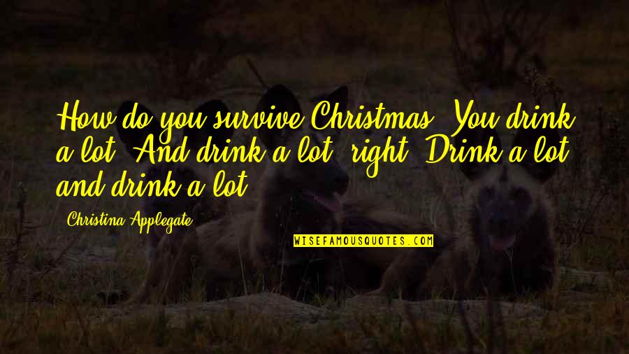 Scooby Doo Quotes By Christina Applegate: How do you survive Christmas? You drink a Scooby Doo Quotes By Christina Applegate: How do you survive Christmas? You drink a