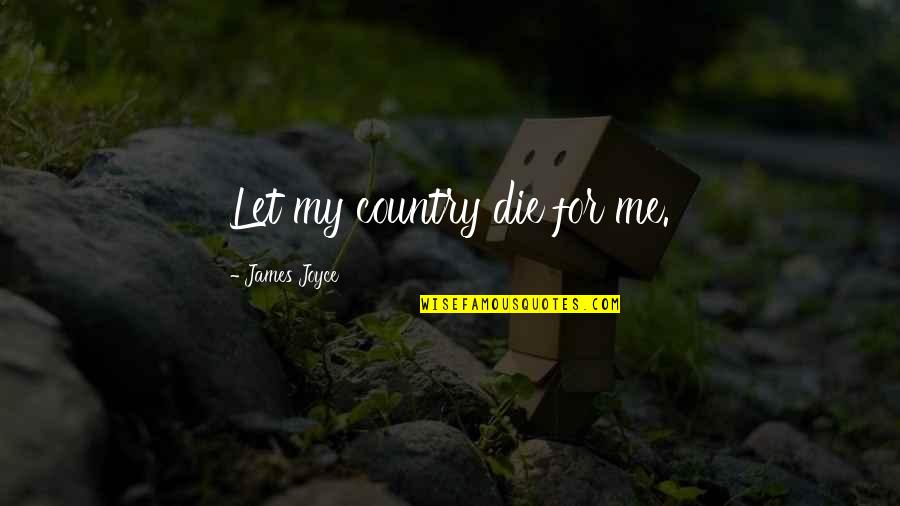 Scordatelo Quotes By James Joyce: Let my country die for me. Scordatelo Quotes By James Joyce: Let my country die for me.