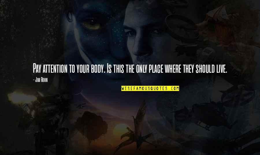Scorie Radioattive Quotes By Jim Rohn: Pay attention to your body. Is this the