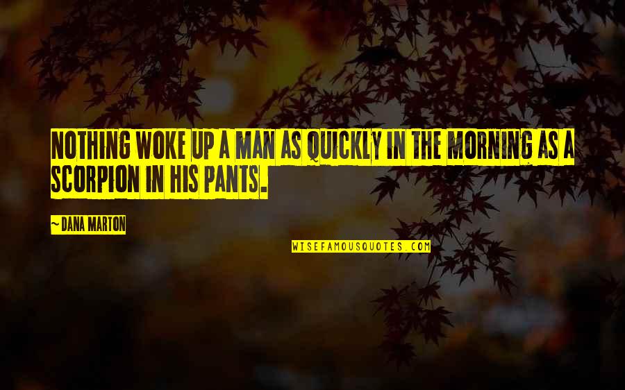 Scorpion Quotes By Dana Marton: Nothing woke up a man as quickly in