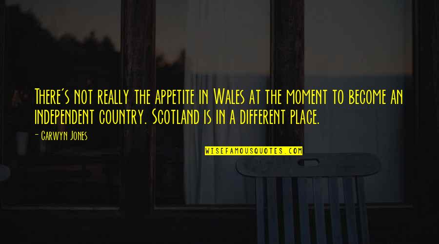 Scotland's Quotes By Carwyn Jones: There's not really the appetite in Wales at