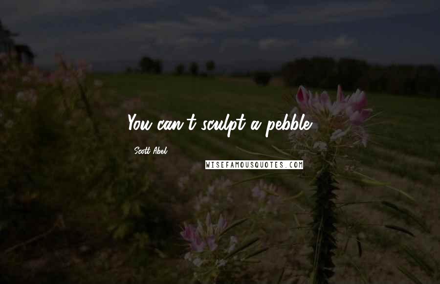 Scott Abel quotes: You can't sculpt a pebble.