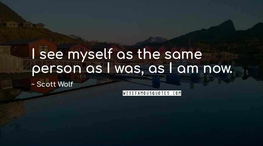 Scott Wolf quotes: I see myself as the same person as I was, as I am now.