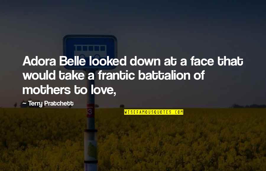 Scottish Provident Adviser Quotes By Terry Pratchett: Adora Belle looked down at a face that