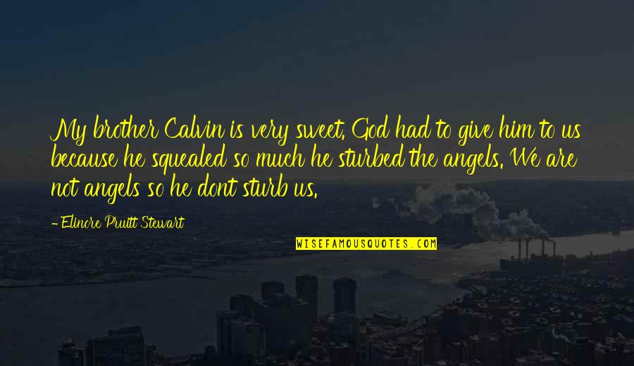 Scourged Biblical Quotes By Elinore Pruitt Stewart: My brother Calvin is very sweet. God had