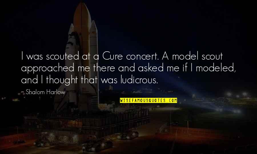 Scout Quotes By Shalom Harlow: I was scouted at a Cure concert. A