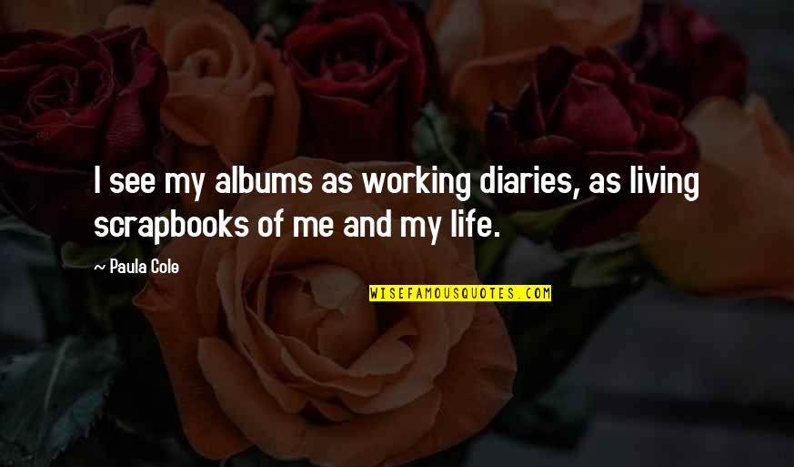 Scrapbooks Quotes By Paula Cole: I see my albums as working diaries, as