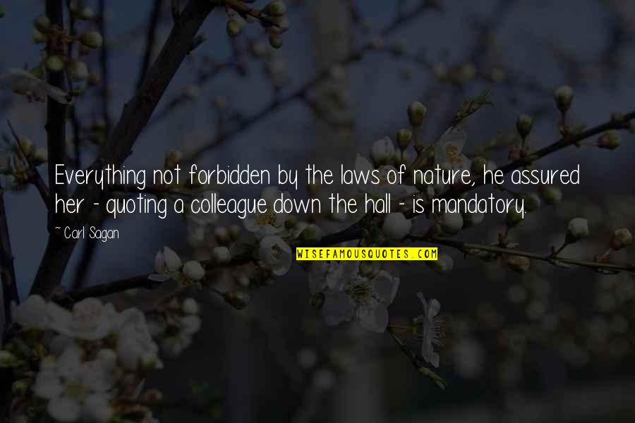 Scrapers St Quotes By Carl Sagan: Everything not forbidden by the laws of nature,