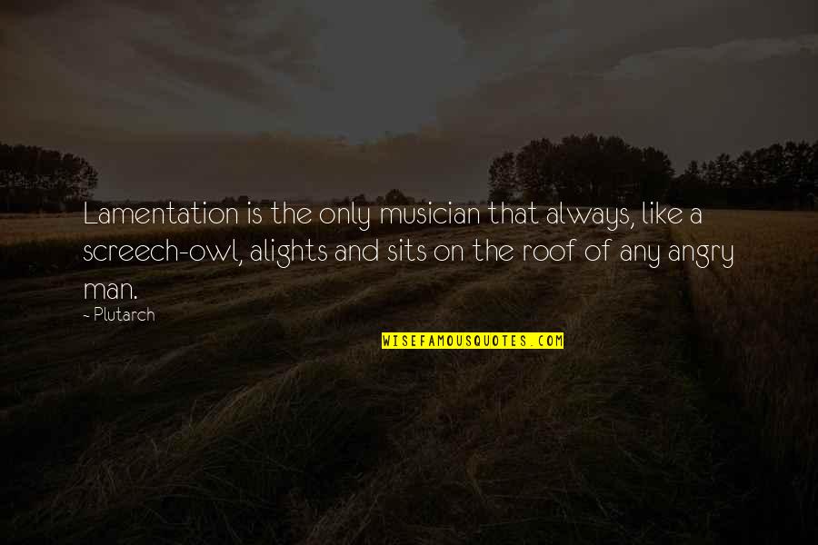 Screech Owl Quotes By Plutarch: Lamentation is the only musician that always, like