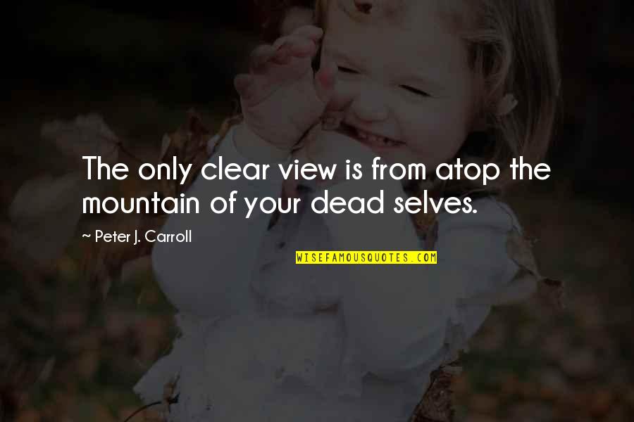 Screensaver Happy Quotes By Peter J. Carroll: The only clear view is from atop the