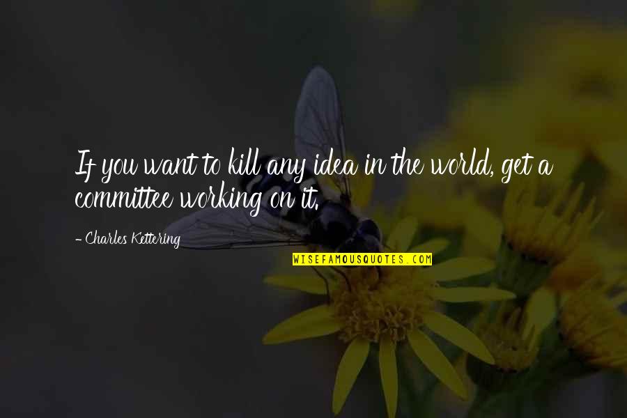 Screw You Relationship Quotes By Charles Kettering: If you want to kill any idea in Screw You Relationship Quotes By Charles Kettering: If you want to kill any idea in