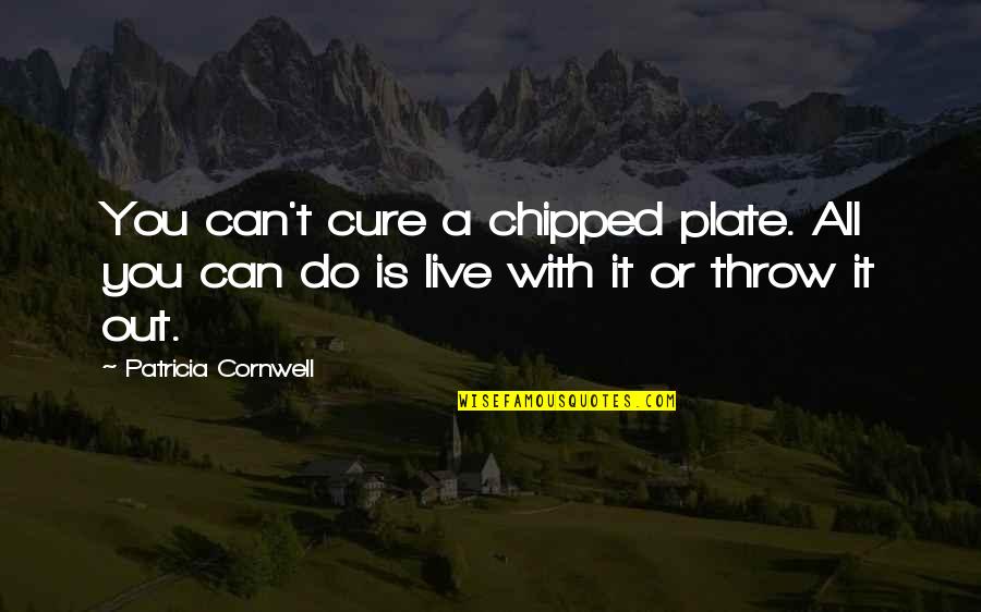 Screwed Me Over Quotes By Patricia Cornwell: You can't cure a chipped plate. All you