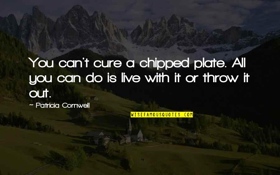 Screwed Me Over Quotes By Patricia Cornwell: You can't cure a chipped plate. All you Screwed Me Over Quotes By Patricia Cornwell: You can't cure a chipped plate. All you