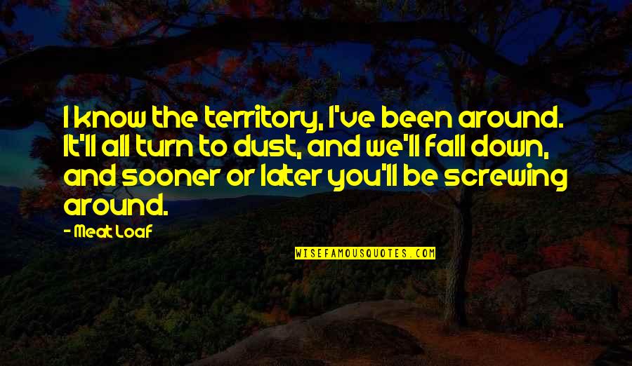 Screwing It Up Quotes By Meat Loaf: I know the territory, I've been around. It'll
