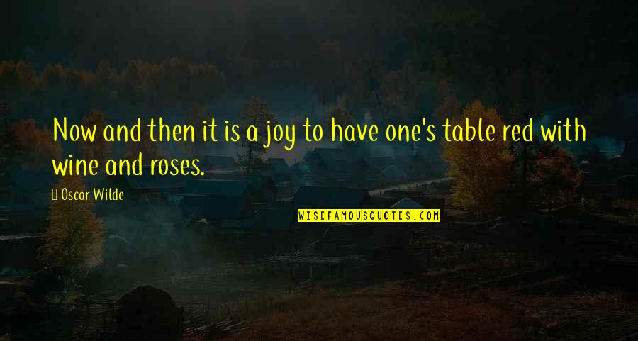 Scriptural Quotes By Oscar Wilde: Now and then it is a joy to