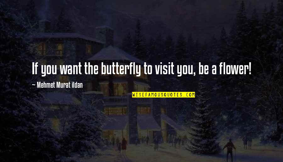 Scriptwriter Jobs Quotes By Mehmet Murat Ildan: If you want the butterfly to visit you,