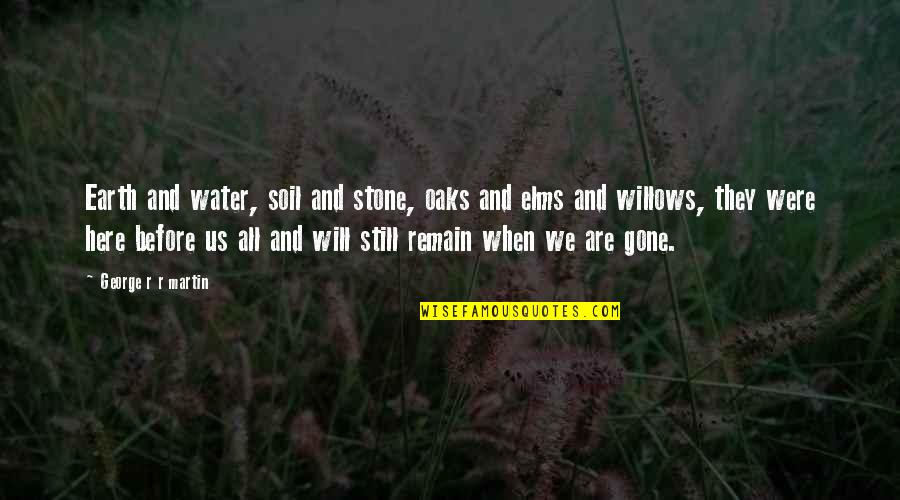 Scrivo Pro Quotes By George R R Martin: Earth and water, soil and stone, oaks and Scrivo Pro Quotes By George R R Martin: Earth and water, soil and stone, oaks and