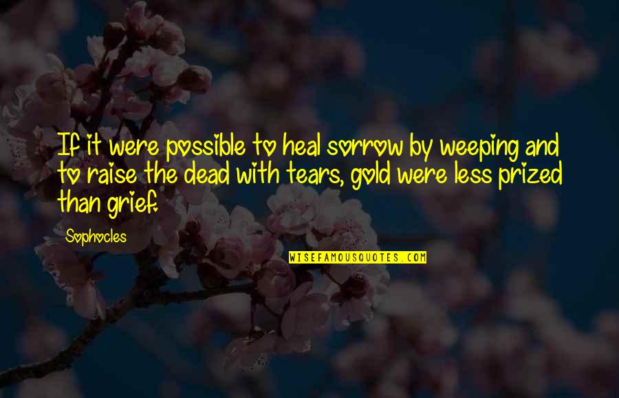 Scrubs Best Quotes By Sophocles: If it were possible to heal sorrow by
