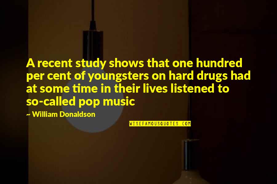Scudding In A Sentence Quotes By William Donaldson: A recent study shows that one hundred per