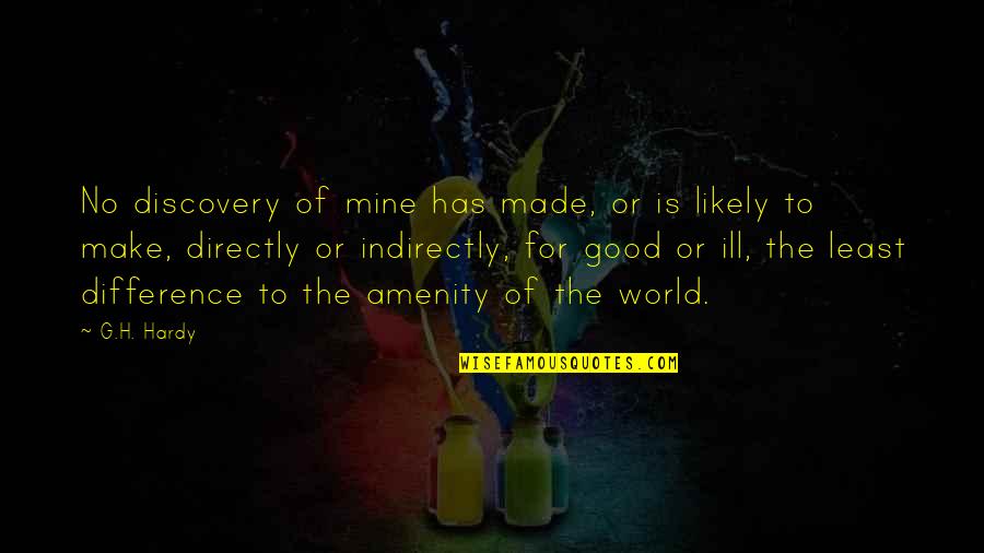Scuffed Podcast Quotes By G.H. Hardy: No discovery of mine has made, or is Scuffed Podcast Quotes By G.H. Hardy: No discovery of mine has made, or is