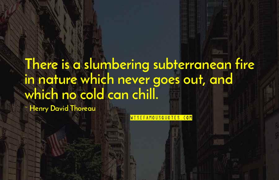 Scuffed Xbox Quotes By Henry David Thoreau: There is a slumbering subterranean fire in nature