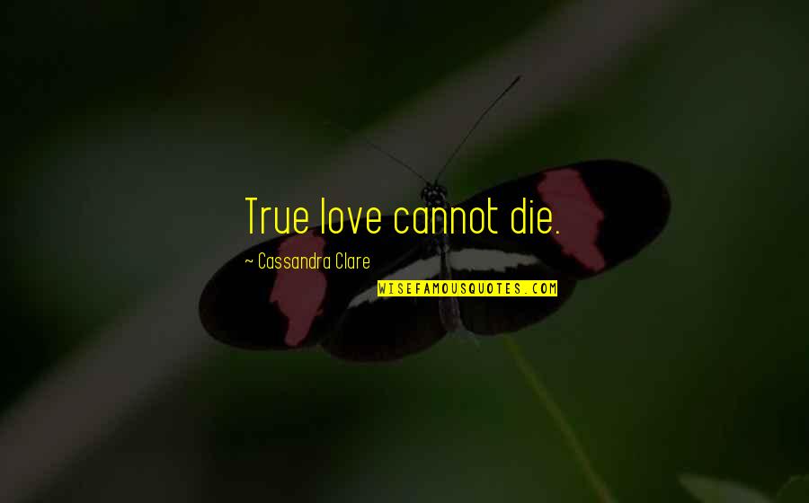 Scunners Quotes By Cassandra Clare: True love cannot die.