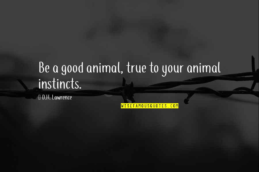 Scuro Quotes By D.H. Lawrence: Be a good animal, true to your animal Scuro Quotes By D.H. Lawrence: Be a good animal, true to your animal