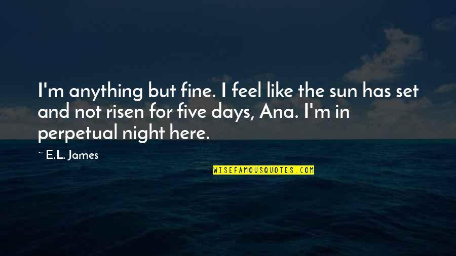 Scuse Me While I Kill Quotes By E.L. James: I'm anything but fine. I feel like the Scuse Me While I Kill Quotes By E.L. James: I'm anything but fine. I feel like the