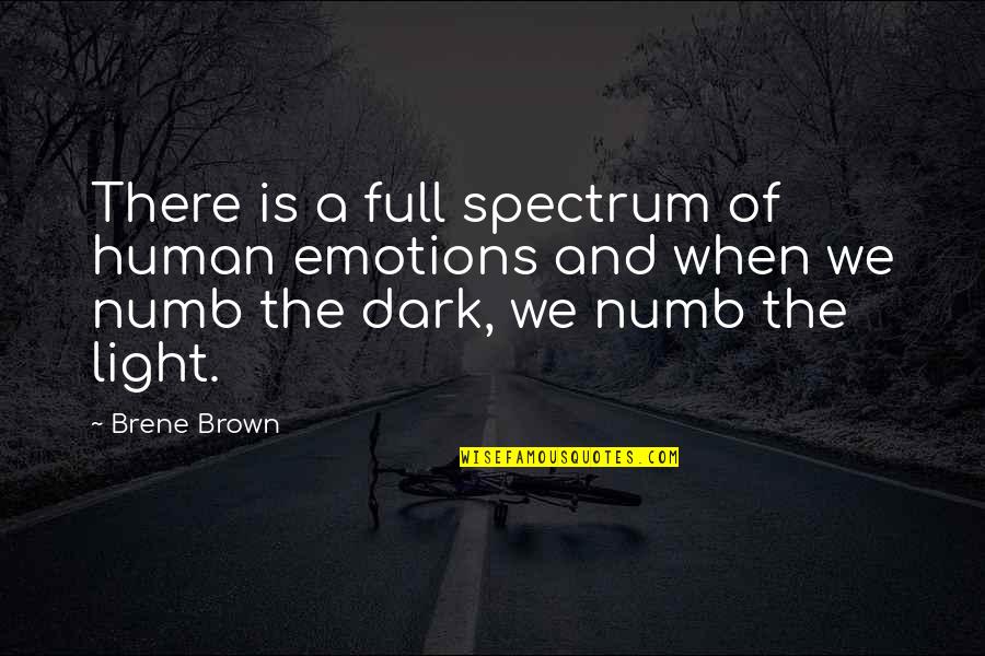 Scuzzis Quotes By Brene Brown: There is a full spectrum of human emotions