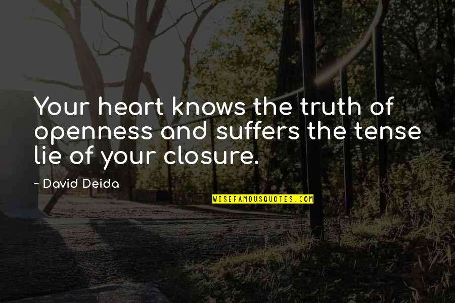Scylar Muirhead Quotes By David Deida: Your heart knows the truth of openness and