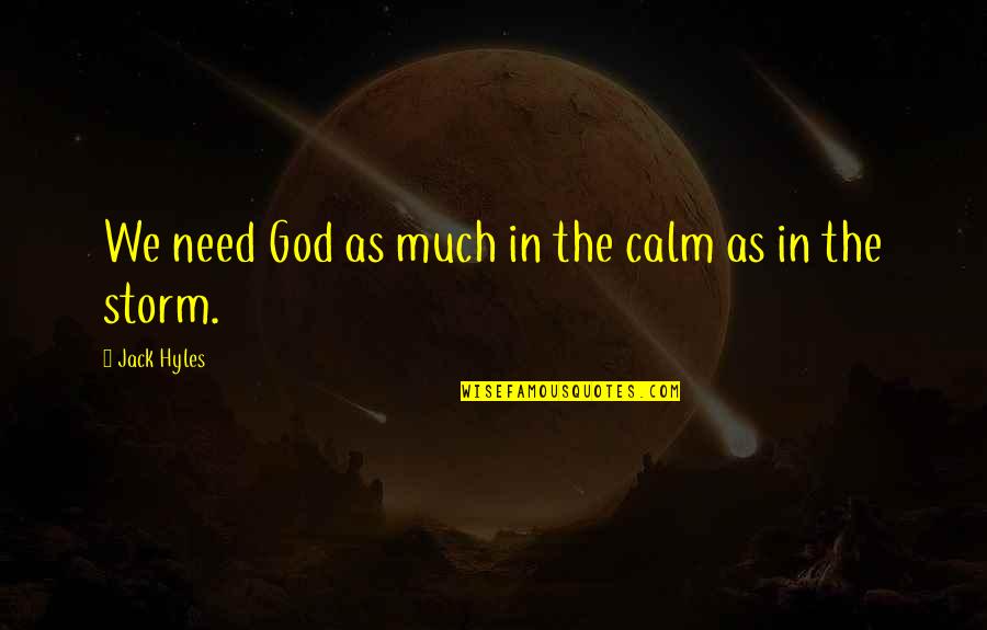 Sdy Stock Quotes By Jack Hyles: We need God as much in the calm Sdy Stock Quotes By Jack Hyles: We need God as much in the calm
