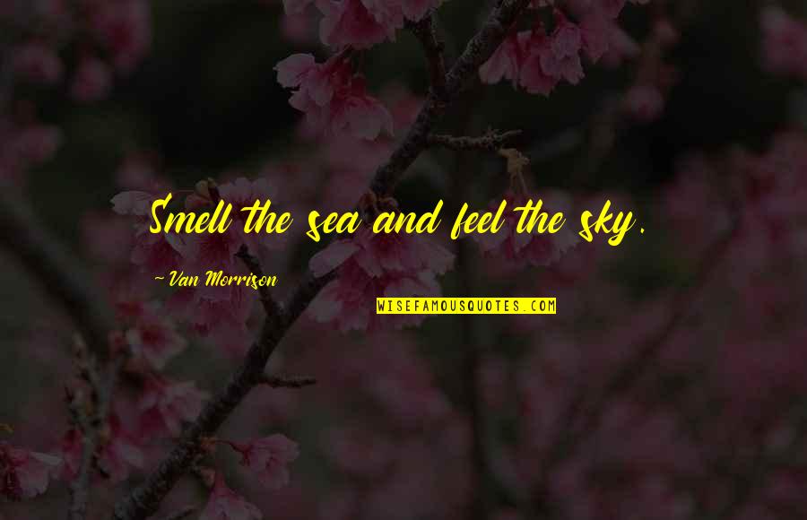 Sea And Beach Quotes By Van Morrison: Smell the sea and feel the sky.