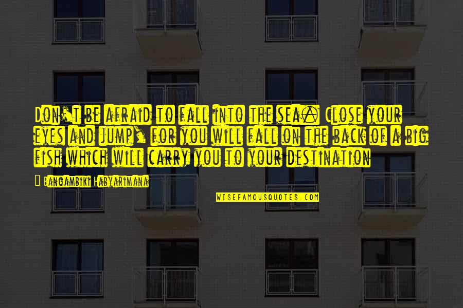 Sea Close By Quotes By Bangambiki Habyarimana: Don't be afraid to fall into the sea. Sea Close By Quotes By Bangambiki Habyarimana: Don't be afraid to fall into the sea.