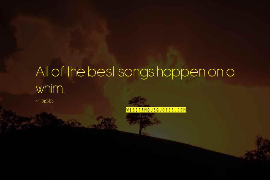 Sea In Rebecca Quotes By Diplo: All of the best songs happen on a