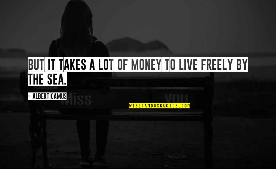 Sea Of Happiness Quotes By Albert Camus: But it takes a lot of money to