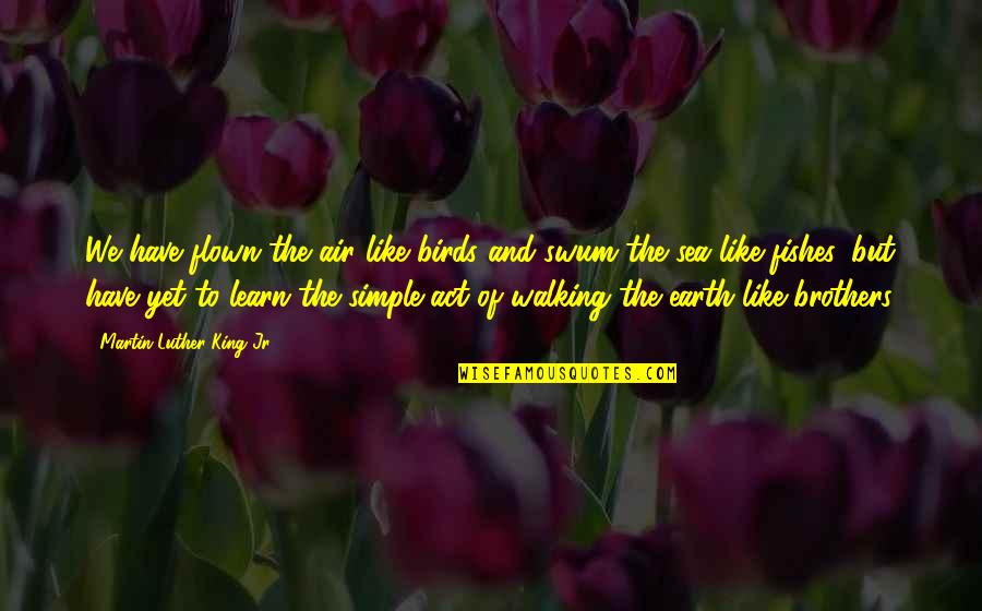 Sea Of Love Quotes By Martin Luther King Jr.: We have flown the air like birds and Sea Of Love Quotes By Martin Luther King Jr.: We have flown the air like birds and
