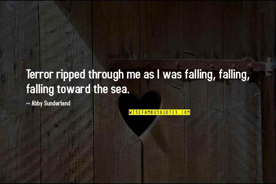 Sea Quotes By Abby Sunderland: Terror ripped through me as I was falling,