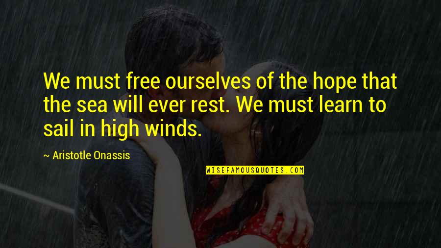 Sea Sail Quotes By Aristotle Onassis: We must free ourselves of the hope that