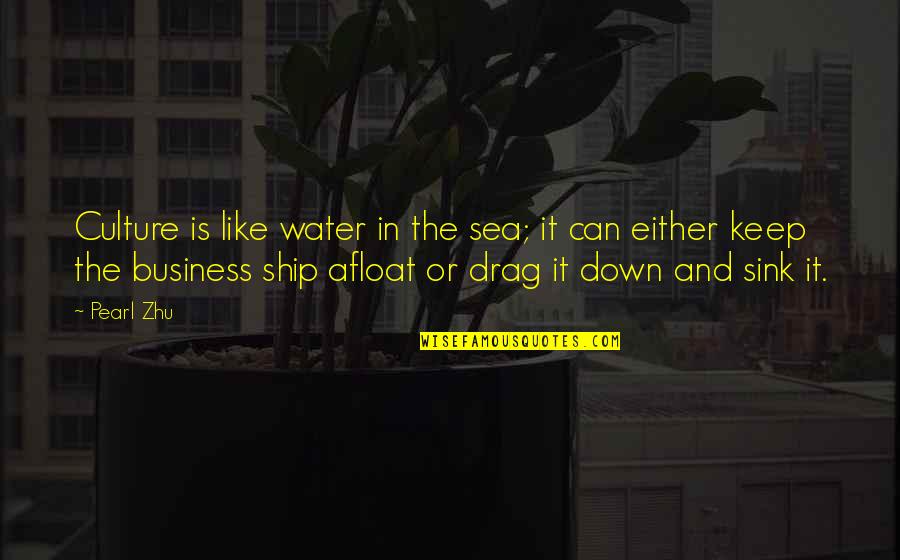 Sea Ship Quotes By Pearl Zhu: Culture is like water in the sea; it