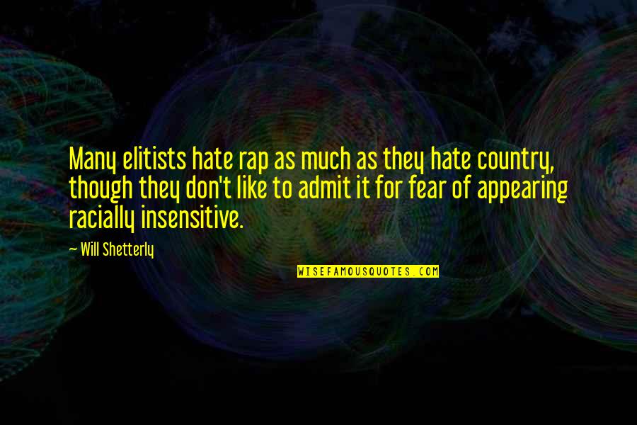 Sea Side Quotes By Will Shetterly: Many elitists hate rap as much as they Sea Side Quotes By Will Shetterly: Many elitists hate rap as much as they
