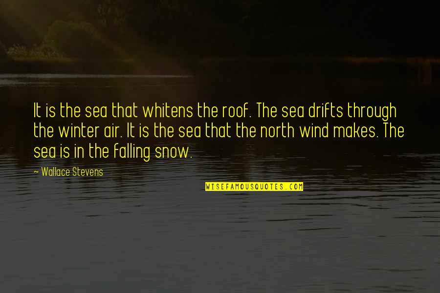 Sea Wind Quotes By Wallace Stevens: It is the sea that whitens the roof.