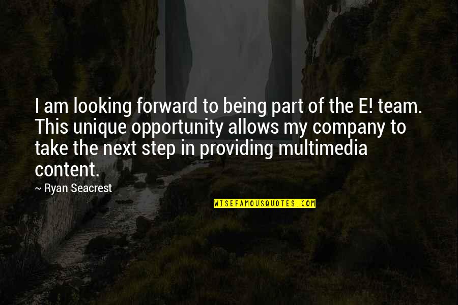 Seacrest Quotes By Ryan Seacrest: I am looking forward to being part of Seacrest Quotes By Ryan Seacrest: I am looking forward to being part of