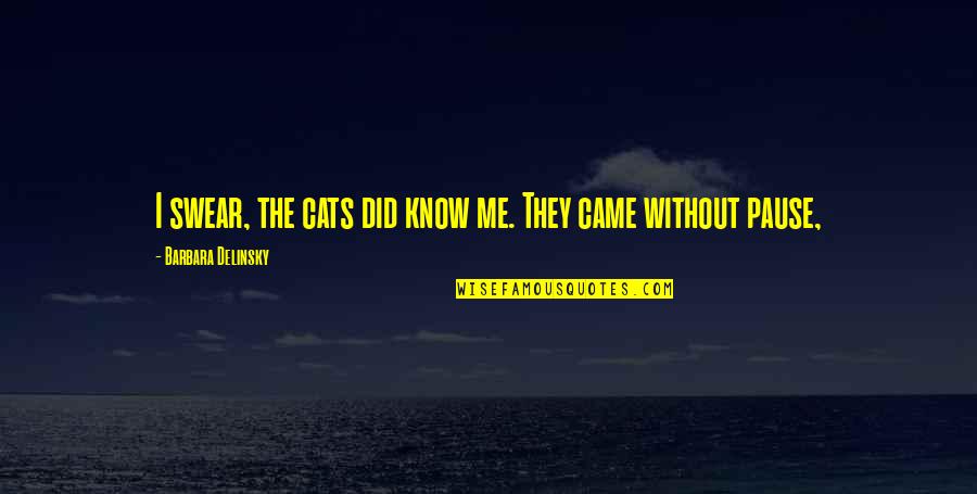 Sean Kingston Quotes By Barbara Delinsky: I swear, the cats did know me. They Sean Kingston Quotes By Barbara Delinsky: I swear, the cats did know me. They
