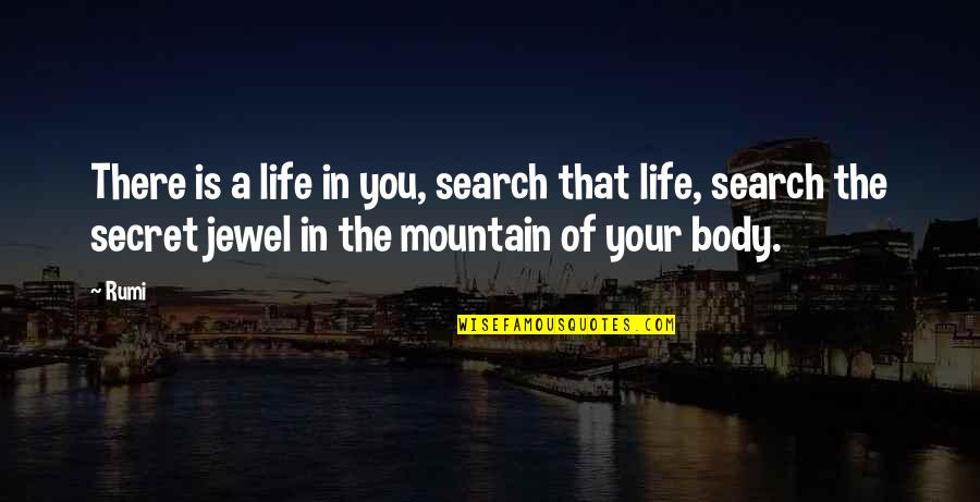 Search Mountain Quotes By Rumi: There is a life in you, search that Search Mountain Quotes By Rumi: There is a life in you, search that